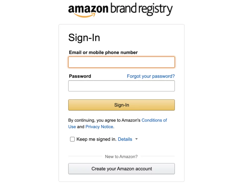 Create an Amazon Brand Registry Account